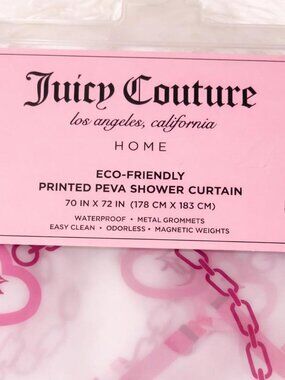 Juicy Couture NEW!!Pink Bows Shower Curtain